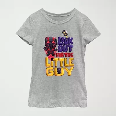 Quantumania Little & Big Kid Girls Crew Neck Short Sleeve Regular Fit Ant Man Graphic T-Shirt