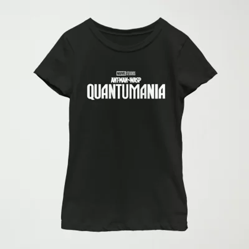 Quantumania Little & Big Kid Girls Crew Neck Short Sleeve Regular Fit Ant Man Graphic T-Shirt