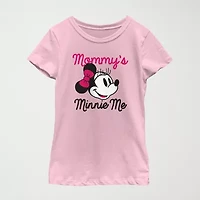 Little & Big Kid Girls Crew Neck Short Sleeve Regular Fit Minnie Mouse Graphic T-Shirt