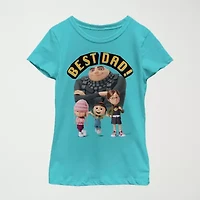 Little & Big Kid Girls Crew Neck Short Sleeve Regular Fit Despicable Me Graphic T-Shirt