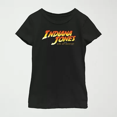 Little & Big Kid Girls Round Neck Short Sleeve Regular Fit Graphic T-Shirt