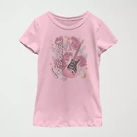 Little & Big Kid Girls Round Neck Short Sleeve Regular Fit Graphic T-Shirt