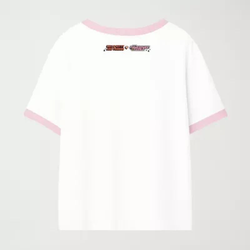 Little & Big Kid Girls Round Neck Short Sleeve Oversized Hello Kitty Powerpuff Graphic T-Shirt