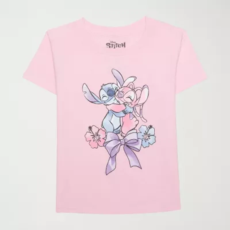 Little & Big Kid Girls Crew Neck Short Sleeve Regular Fit Graphic T-Shirt