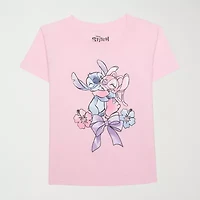 Little & Big Kid Girls Crew Neck Short Sleeve Regular Fit Graphic T-Shirt