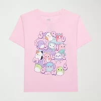Little & Big Kid Girls Crew Neck Short Sleeve Regular Fit Squishmallows Graphic T-Shirt