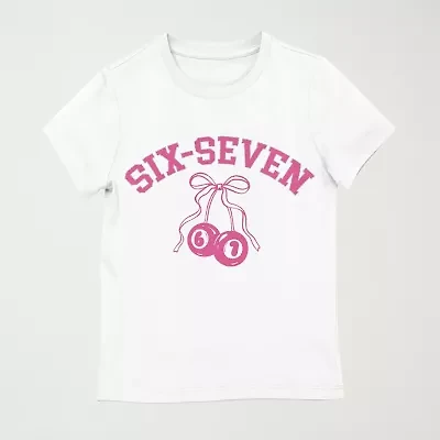 Six Seven 67 Little & Big Kid Girls Crew Neck Short Sleeve Regular Fit Graphic T-Shirt