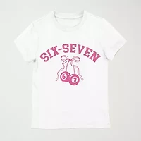 Six Seven 67 Little & Big Kid Girls Crew Neck Short Sleeve Regular Fit Graphic T-Shirt