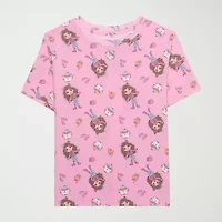 Little & Big Kid Girls Crew Neck Short Sleeve Regular Fit Gabby's Dollhouse Graphic T-Shirt