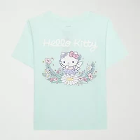Little & Big Kid Girls Crew Neck Short Sleeve Regular Fit Hello Kitty Graphic T-Shirt
