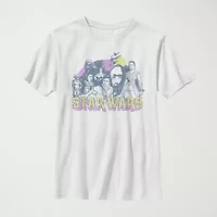 Little & Big Kid Boys Crew Neck Short Sleeve Regular Fit Star Wars Graphic T-Shirt