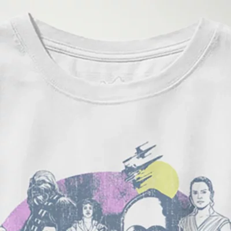 Little & Big Kid Boys Crew Neck Short Sleeve Regular Fit Star Wars Graphic T-Shirt