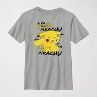 Little & Big Kid Boys Crew Neck Short Sleeve Regular Fit Pokemon Graphic T-Shirt