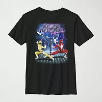 Little & Big Kid Boys Crew Neck Short Sleeve Regular Fit Power Rangers Graphic T-Shirt