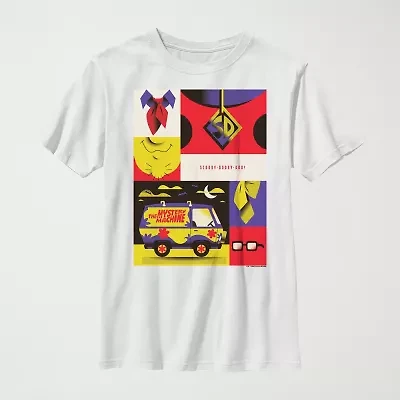 Little & Big Kid Boys Crew Neck Short Sleeve Regular Fit Scooby Doo Graphic T-Shirt