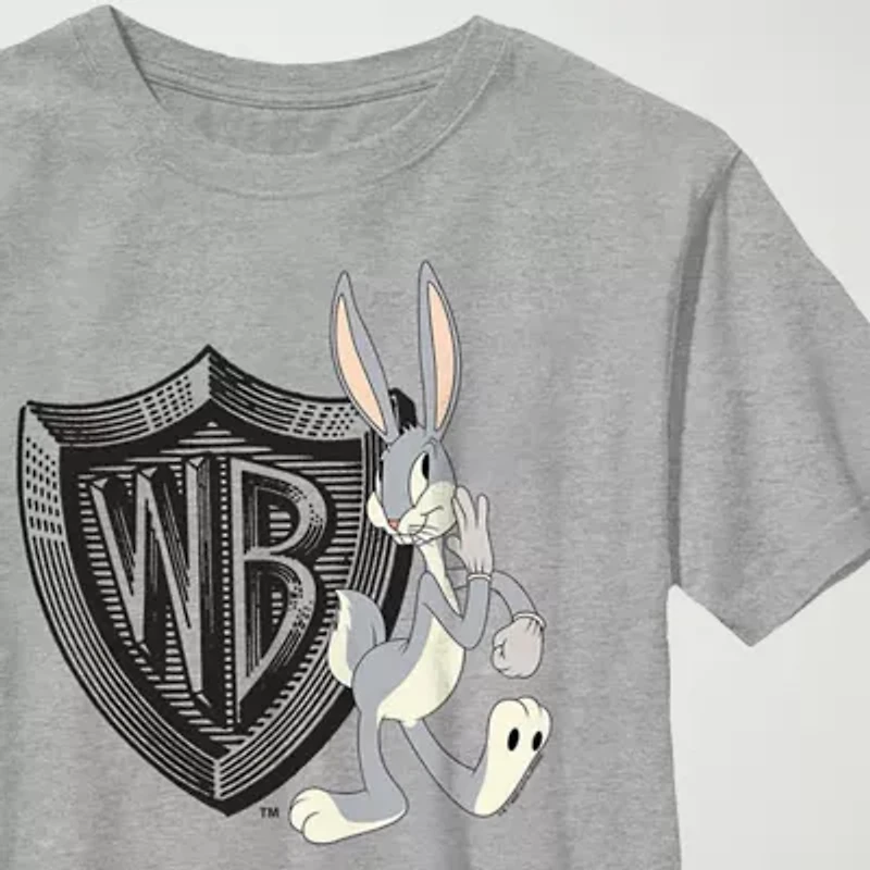 Warner Bros. Little & Big Kid Boys Crew Neck Short Sleeve Regular Fit Looney Tunes Graphic T-Shirt