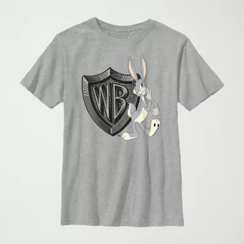 Warner Bros. Little & Big Kid Boys Crew Neck Short Sleeve Regular Fit Looney Tunes Graphic T-Shirt