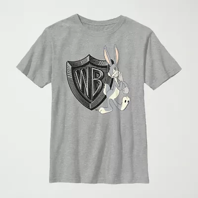 Warner Bros. Little & Big Kid Boys Crew Neck Short Sleeve Regular Fit Looney Tunes Graphic T-Shirt