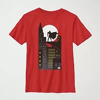Little & Big Kid Boys Crew Neck Short Sleeve Regular Fit Batman Graphic T-Shirt