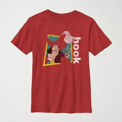 Captain Hook Little & Big Kid Boys Crew Neck Short Sleeve Regular Fit Peter Pan Graphic T-Shirt