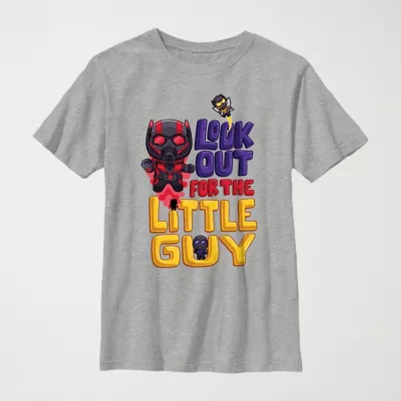 Quantumania Little & Big Kid Boys Crew Neck Short Sleeve Regular Fit Ant Man Graphic T-Shirt