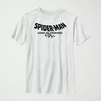 Spider-Man: Across The Spider-Verse Little & Big Kid Boys Crew Neck Short Sleeve Regular Fit Spiderman Graphic T-Shirt