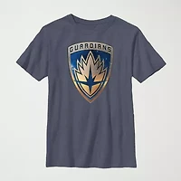 Little & Big Kid Boys Crew Neck Short Sleeve Regular Fit Guardians of the Galaxy Marvel Graphic T-Shirt