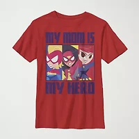 Little & Big Kid Boys Crew Neck Short Sleeve Regular Fit Marvel Graphic T-Shirt