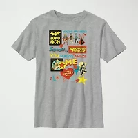 Little & Big Kid Boys Crew Neck Short Sleeve Regular Fit DC Comics Graphic T-Shirt