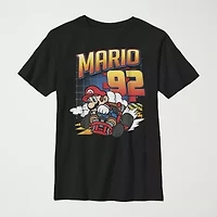 Little & Big Kid Boys Crew Neck Short Sleeve Slim Fit Super Mario Graphic T-Shirt