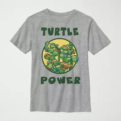 Little & Big Kid Boys Crew Neck Short Sleeve Regular Fit Teenage Mutant Ninja Turtles Graphic T-Shirt