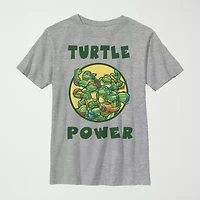 Little & Big Kid Boys Crew Neck Short Sleeve Regular Fit Teenage Mutant Ninja Turtles Graphic T-Shirt