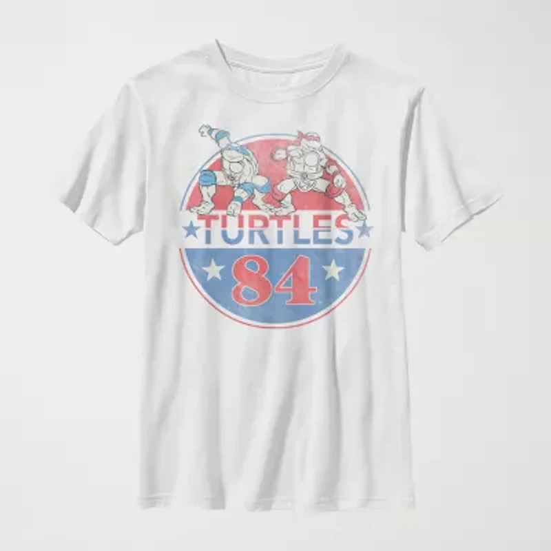 Little & Big Kid Boys Crew Neck Short Sleeve Regular Fit Teenage Mutant Ninja Turtles Graphic T-Shirt