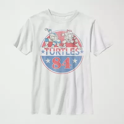 Little & Big Kid Boys Crew Neck Short Sleeve Regular Fit Teenage Mutant Ninja Turtles Graphic T-Shirt