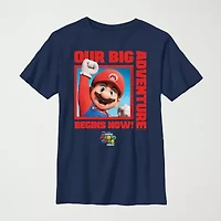 The Super Mario Bros. Movie Little & Big Kid Boys Crew Neck Short Sleeve Regular Fit Graphic T-Shirt