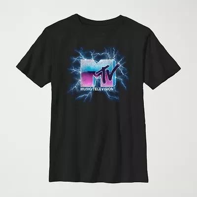 Little & Big Kid Boys Crew Neck Short Sleeve Regular Fit MTV Graphic T-Shirt