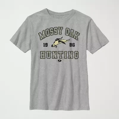 Mossy Oak Little & Big Kid Boys Crew Neck Short Sleeve Regular Fit Graphic T-Shirt