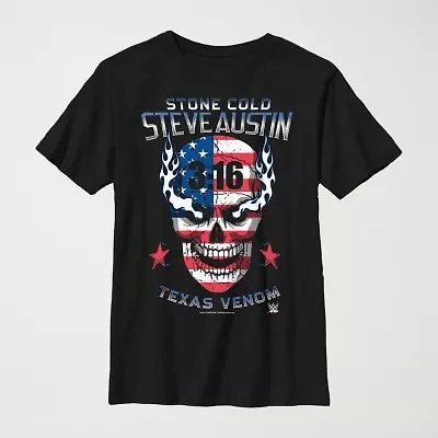 Little & Big Kid Boys Crew Neck Short Sleeve Flag Regular Fit WWE Graphic T-Shirt
