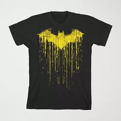 Little & Big Kid Boys Crew Neck Short Sleeve Loose Fit Batman Graphic T-Shirt
