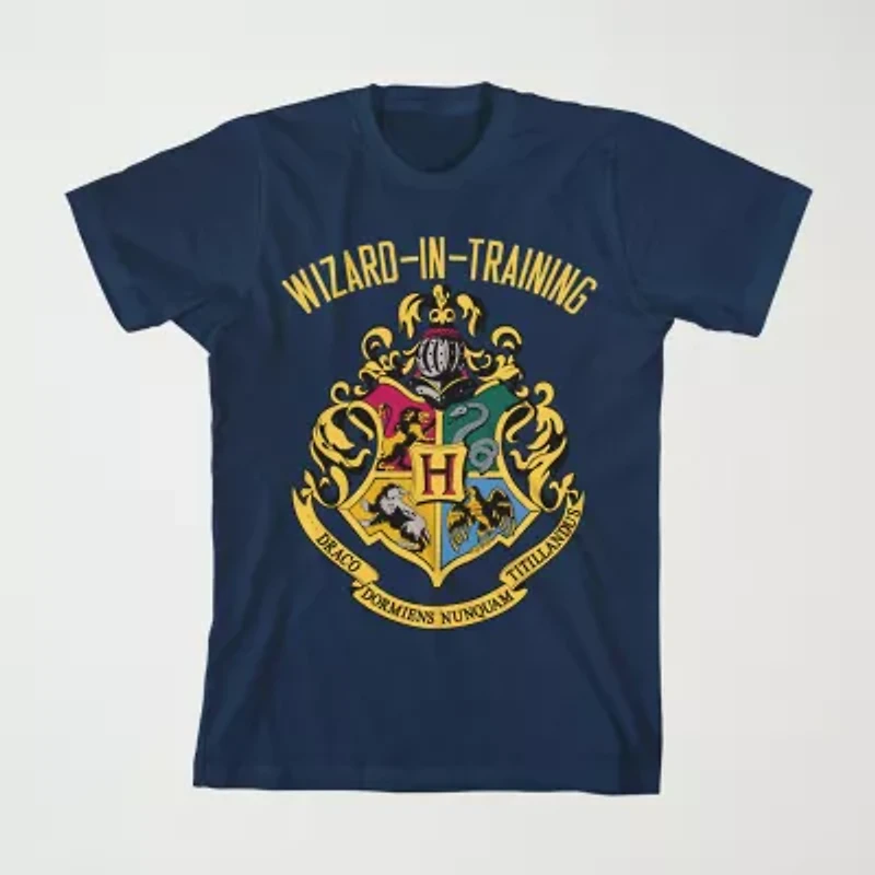 Little & Big Kid Boys Crew Neck Short Sleeve Loose Fit Harry Potter Graphic T-Shirt