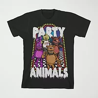 Little & Big Kid Boys Crew Neck Short Sleeve Loose Fit Five Nights at Freddys Graphic T-Shirt