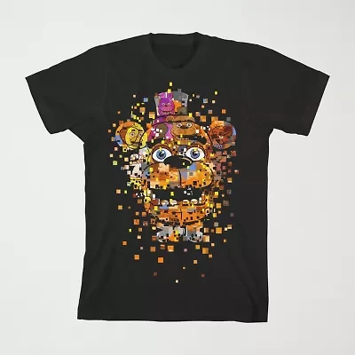 Little & Big Kid Boys Crew Neck Short Sleeve Loose Fit Five Nights at Freddys Graphic T-Shirt
