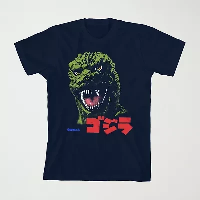 Little & Big Kid Boys Crew Neck Short Sleeve Loose Fit Godzilla Graphic T-Shirt