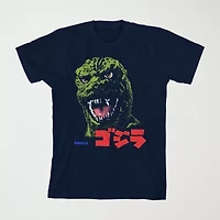 Little & Big Kid Boys Crew Neck Short Sleeve Loose Fit Godzilla Graphic T-Shirt