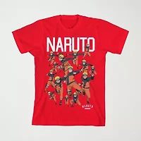 Little & Big Kid Boys Crew Neck Short Sleeve Loose Fit Naruto Graphic T-Shirt