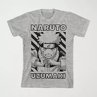 Little & Big Kid Boys Crew Neck Short Sleeve Loose Fit Naruto Graphic T-Shirt