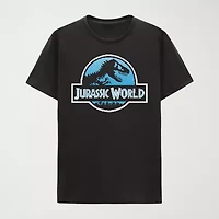 Little & Big Kid Boys Crew Neck Short Sleeve Regular Fit Jurassic World Graphic T-Shirt