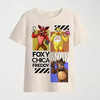 Little & Big Kid Boys Crew Neck Short Sleeve Regular Fit Five Nights at Freddys Graphic T-Shirt
