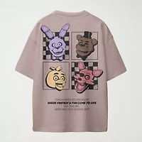 Little & Big Kid Boys Crew Neck Short Sleeve Oversized Five Nights at Freddys Graphic T-Shirt