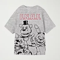 Little & Big Kid Boys Crew Neck Short Sleeve Oversized Five Nights at Freddys Graphic T-Shirt
